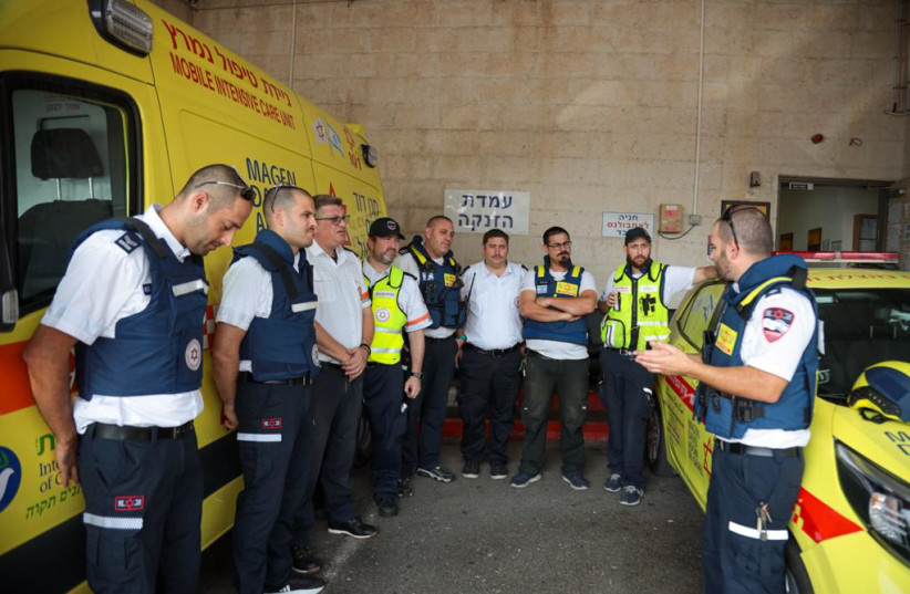 MDA medics and paramedics are briefed on October 7