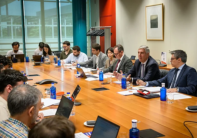 De los Mozos y Martínez, durante la presentación a los medios de comunicación