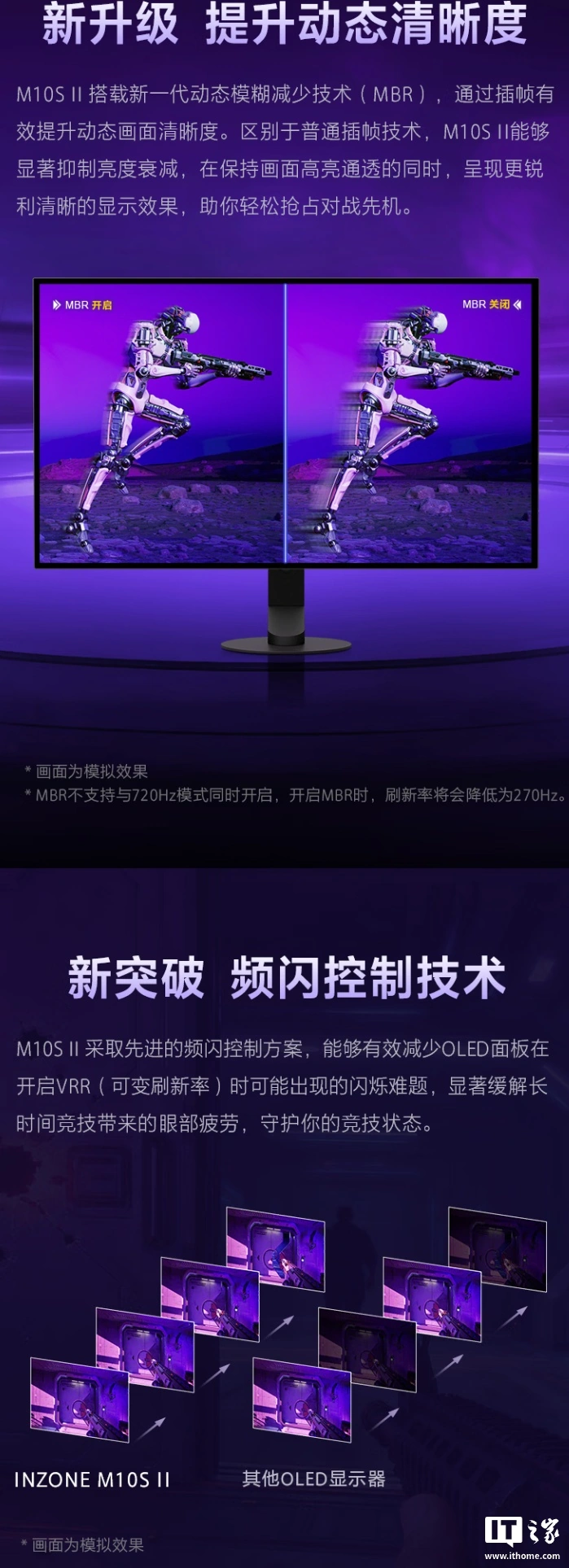 索尼 INZONE 英纵 M10S II 电竞显示器开售:26.5 英寸 2K 540Hz/720P 720Hz 双模,8499 元