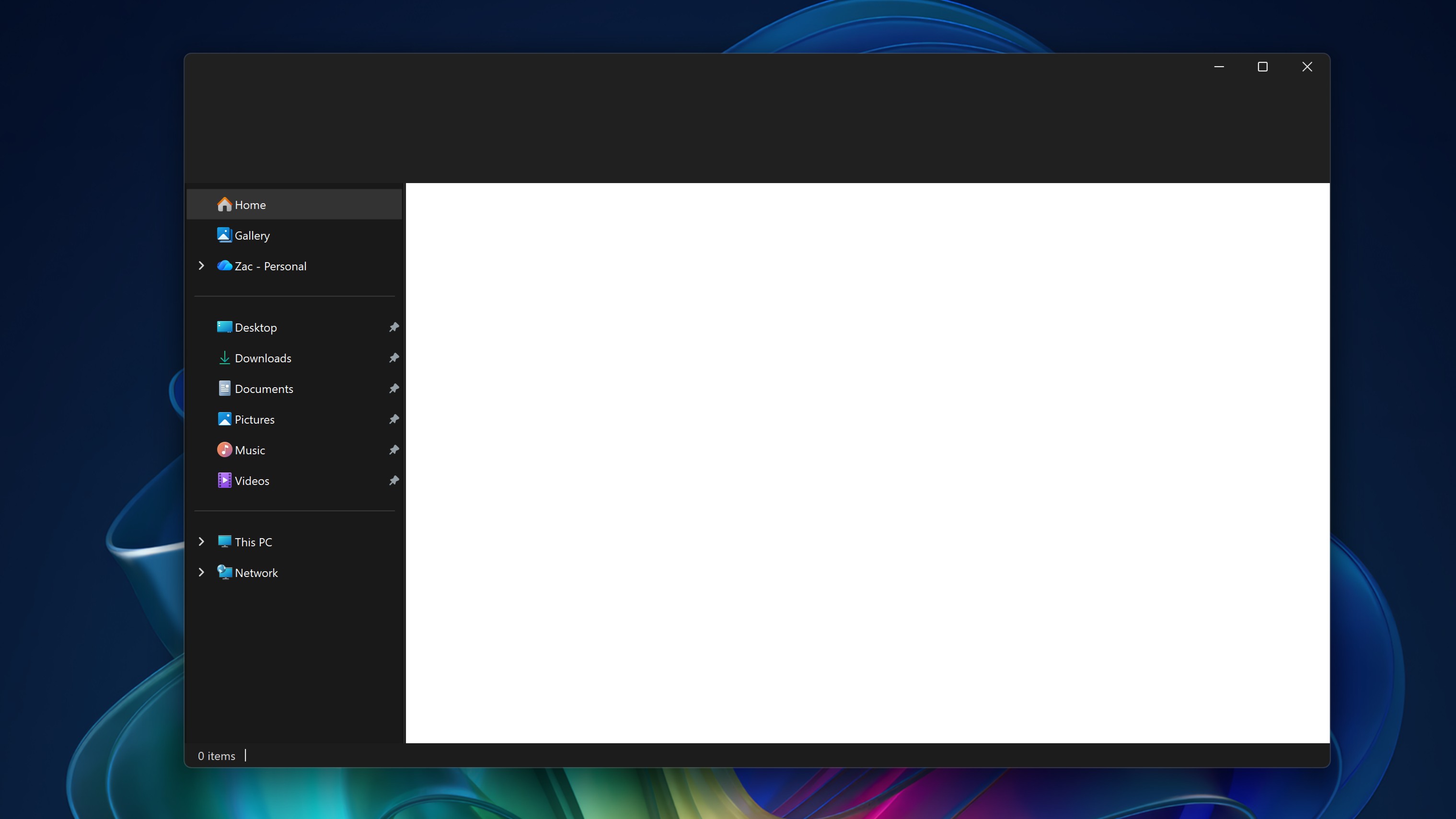 File Explorer white flash