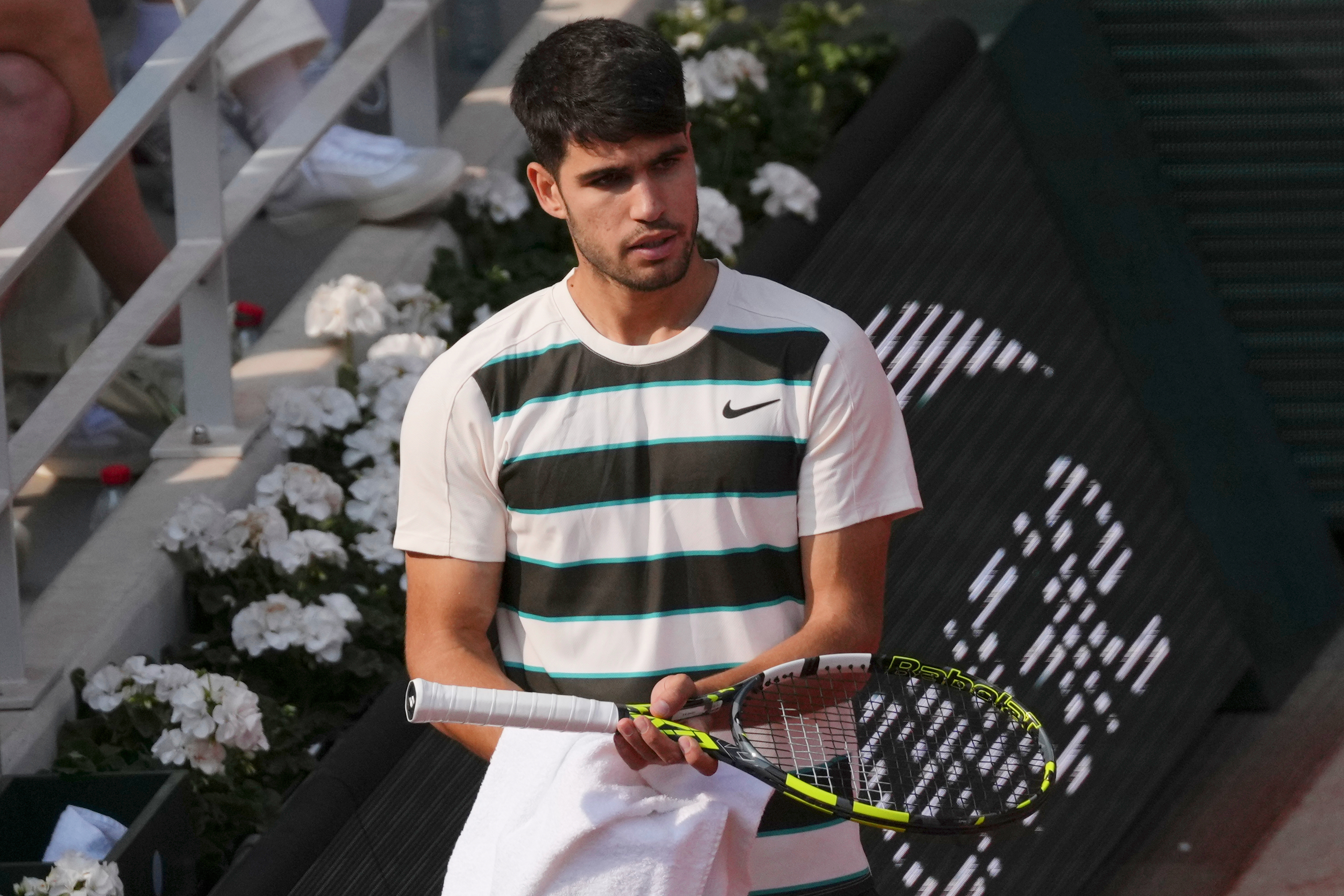 Alcaraz, en el psaado Roland Garros.