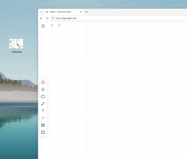 Fig. 1. DGRM.net opens diagrams from PNG images