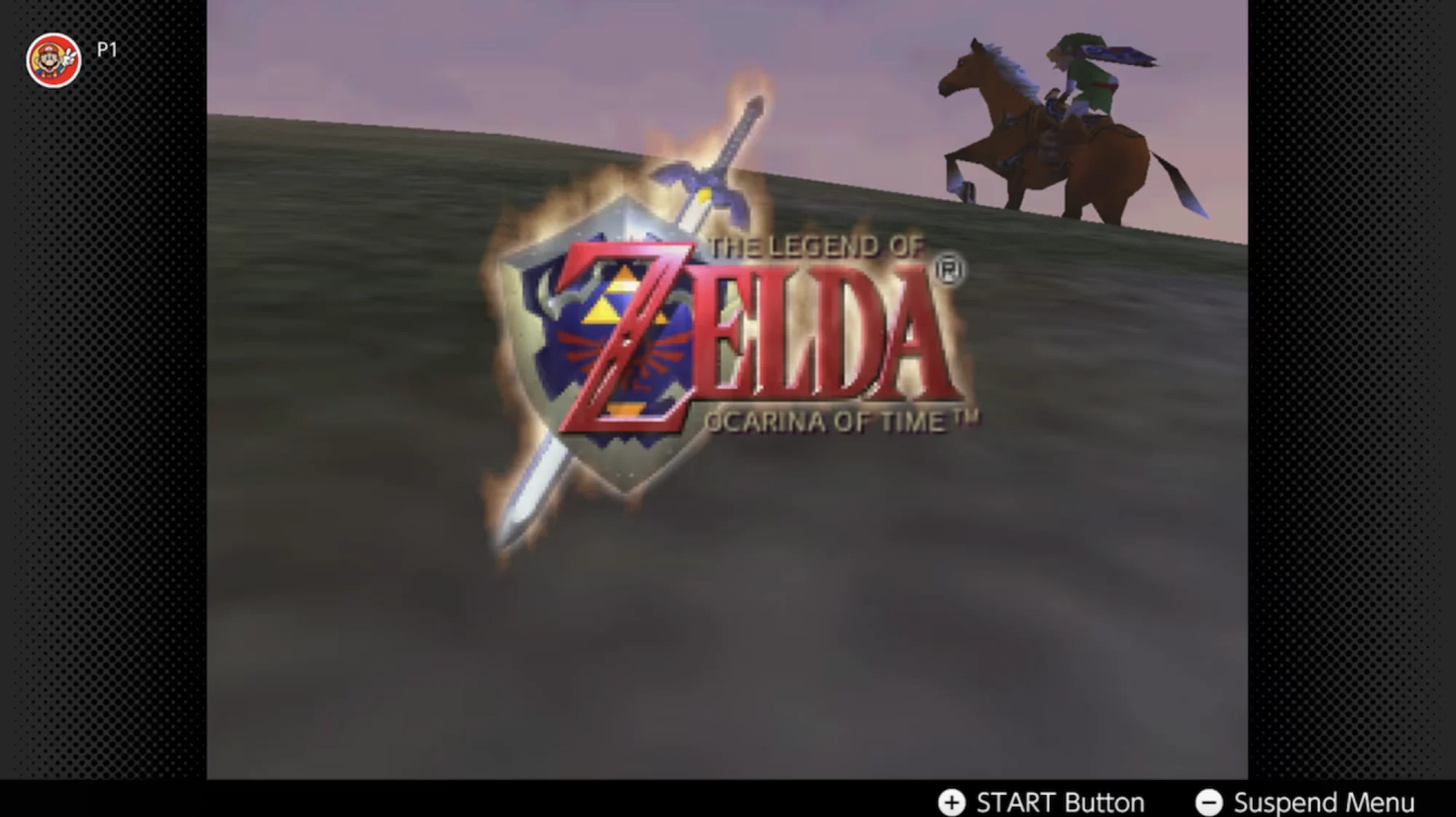 The Legend of Zelda: Ocarina of Time title menu