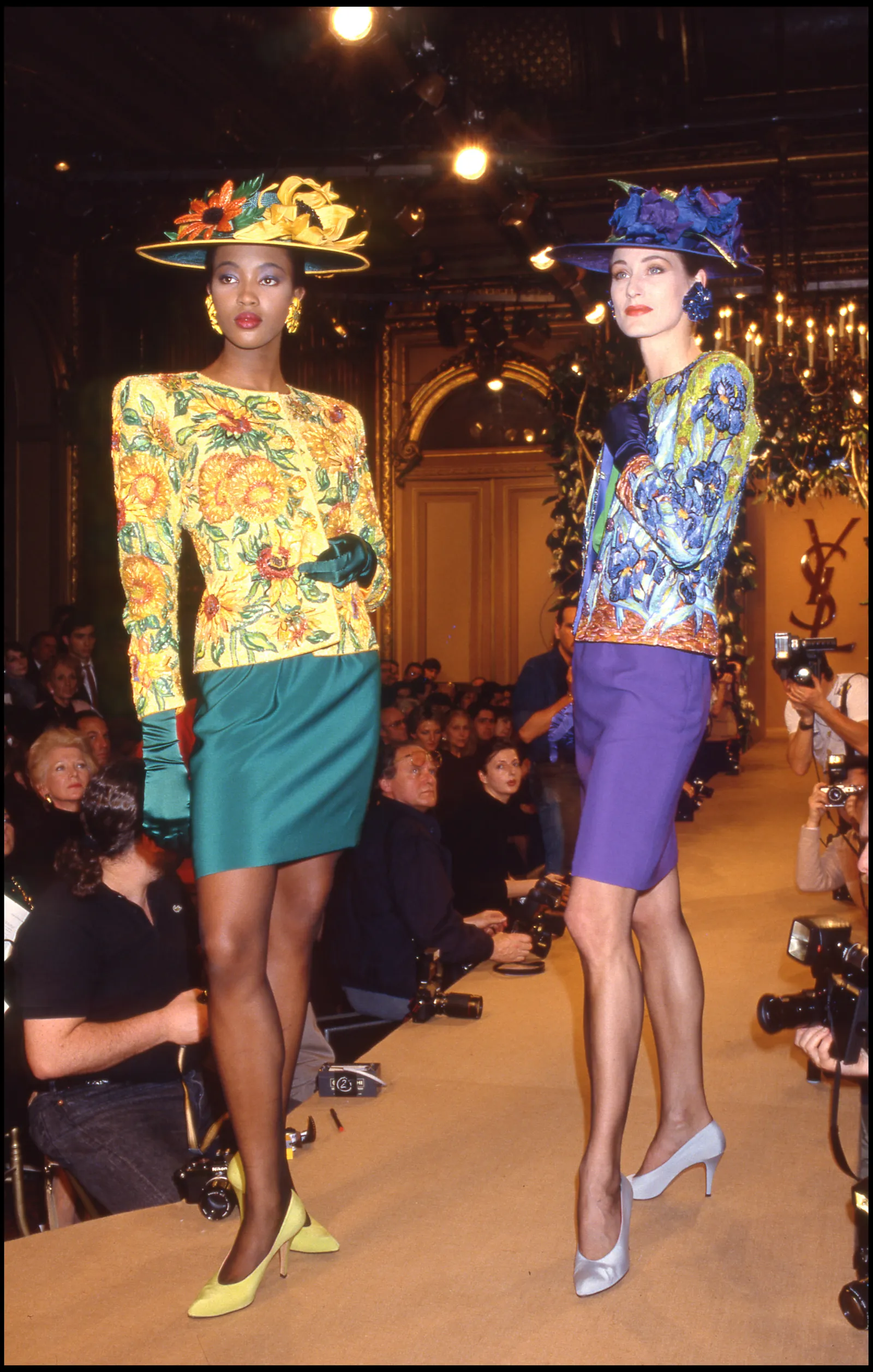 Naomi Campbell Yves Saint Laurent 1988 SpringSummer ReadyToWear Fashion Show.