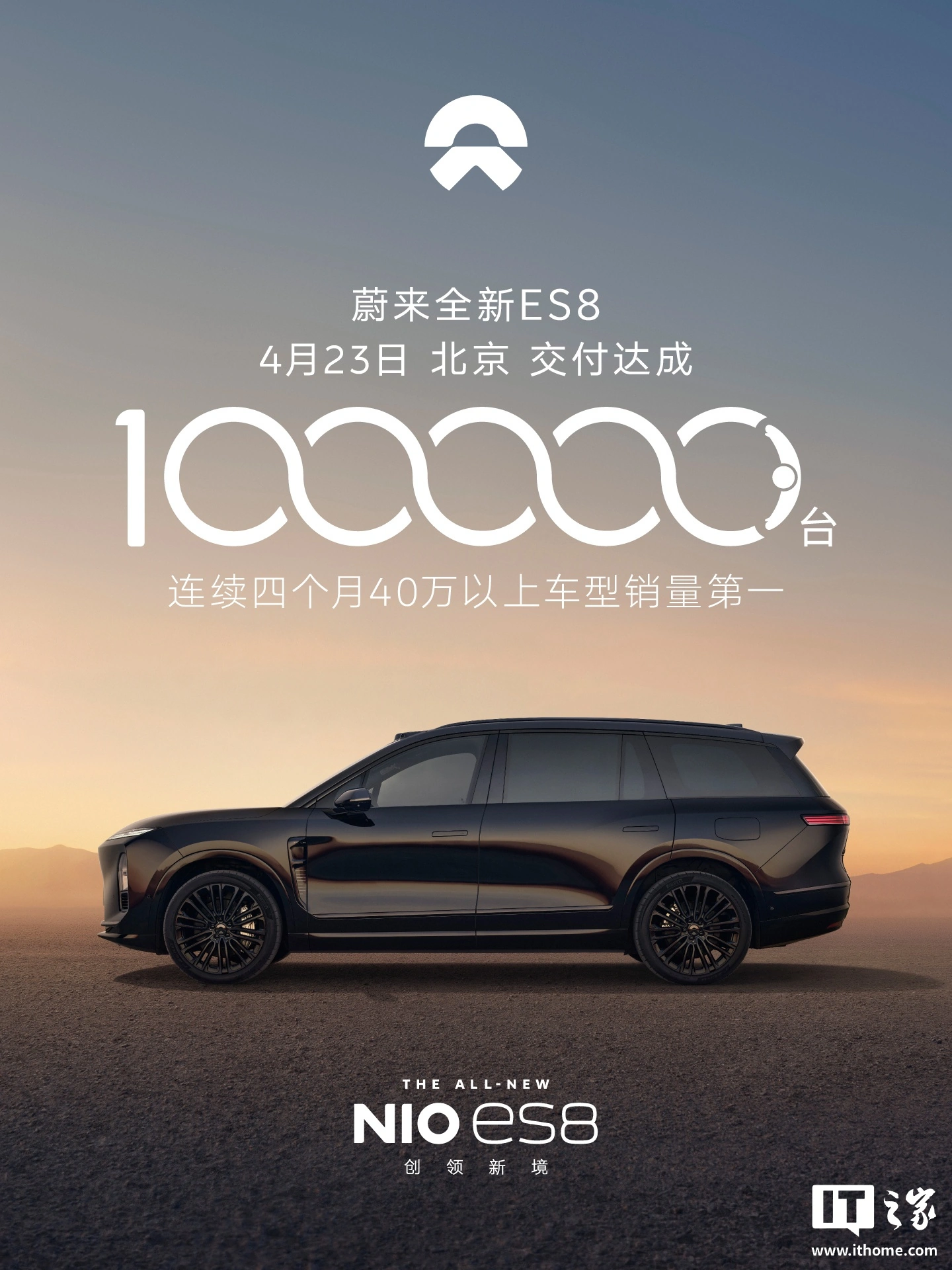 历时 215 天,蔚来全新 ES8 完成 10 万台交付里程碑