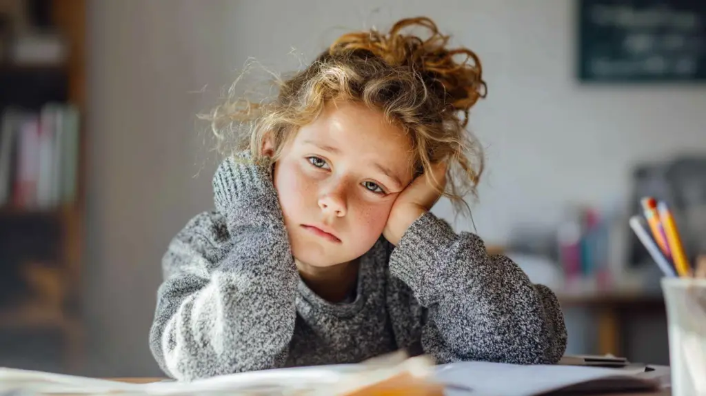 Niña distraida