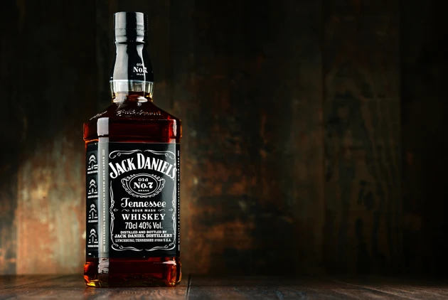 Bottle of Jack Daniel"s bourbon