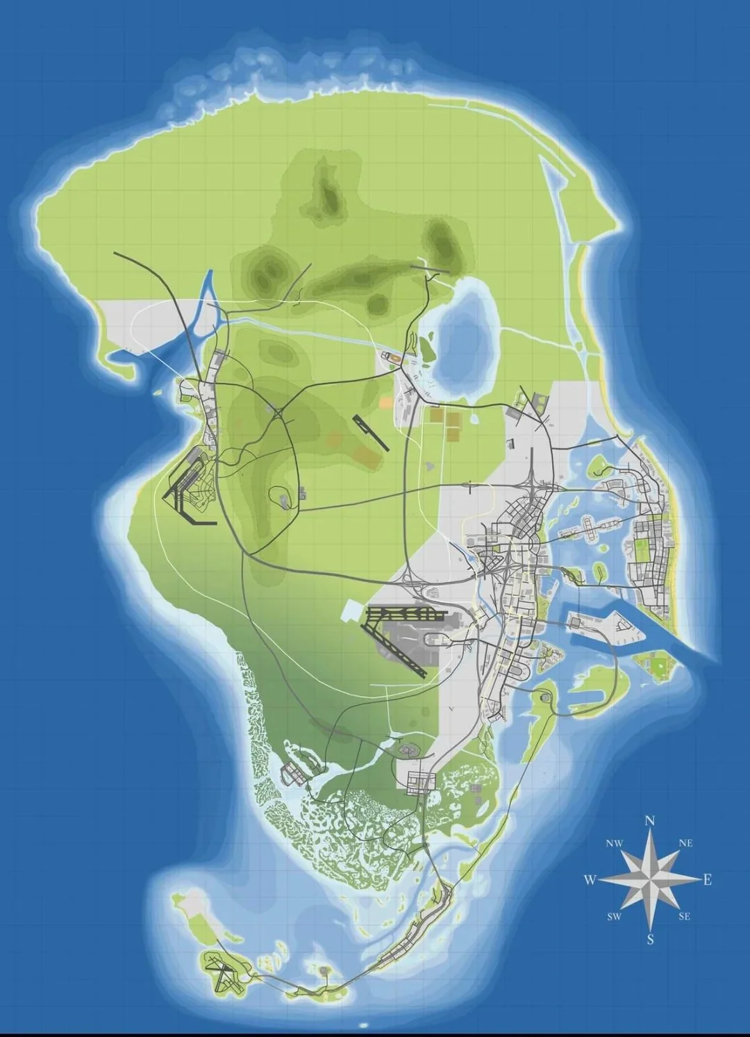 在游戏发售前先睹为快:玩家社区基于 R 星细节拼凑《GTA 6》罪恶城地图