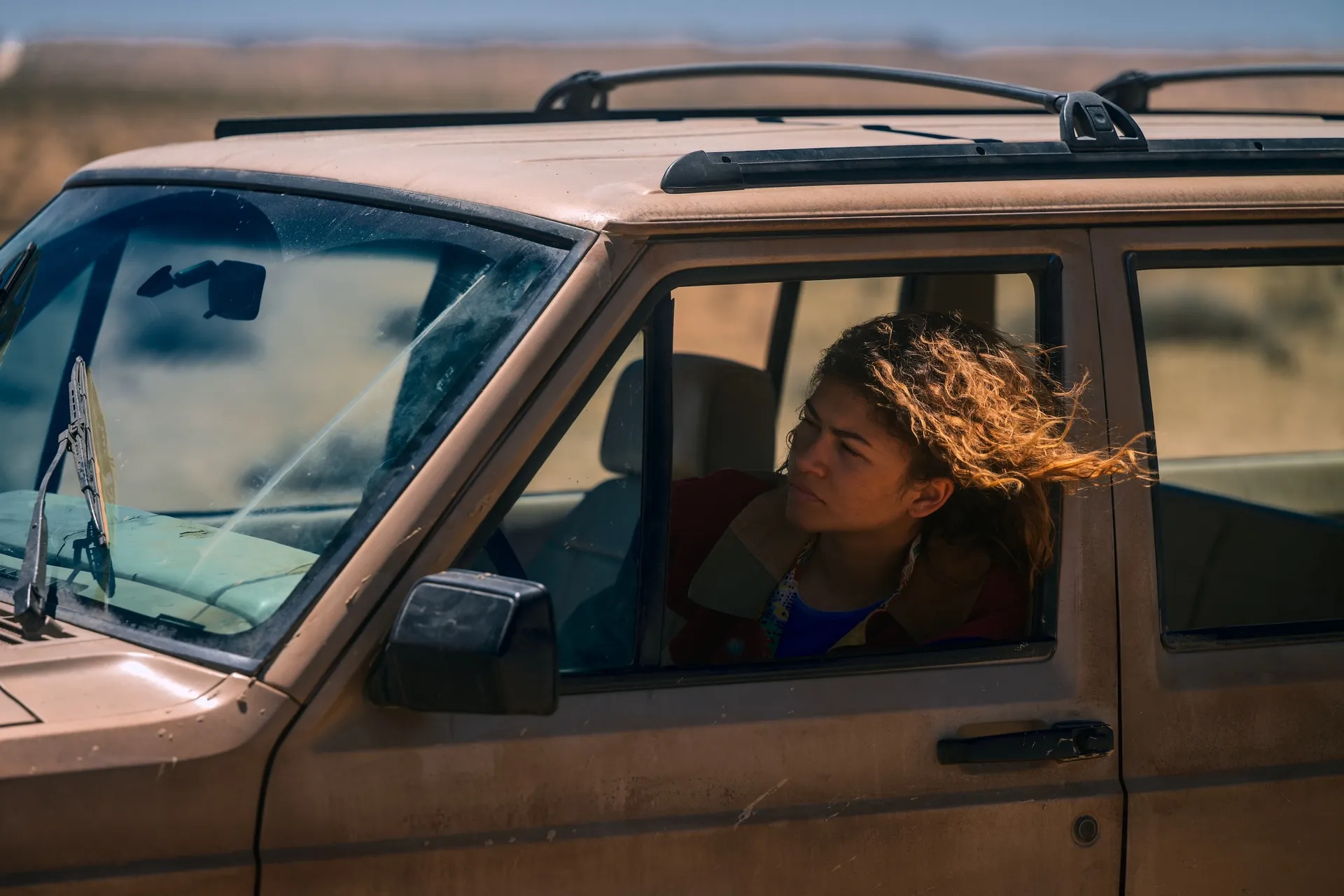 Image may contain Zendaya Adult Person Car Transportation Vehicle Face and Head