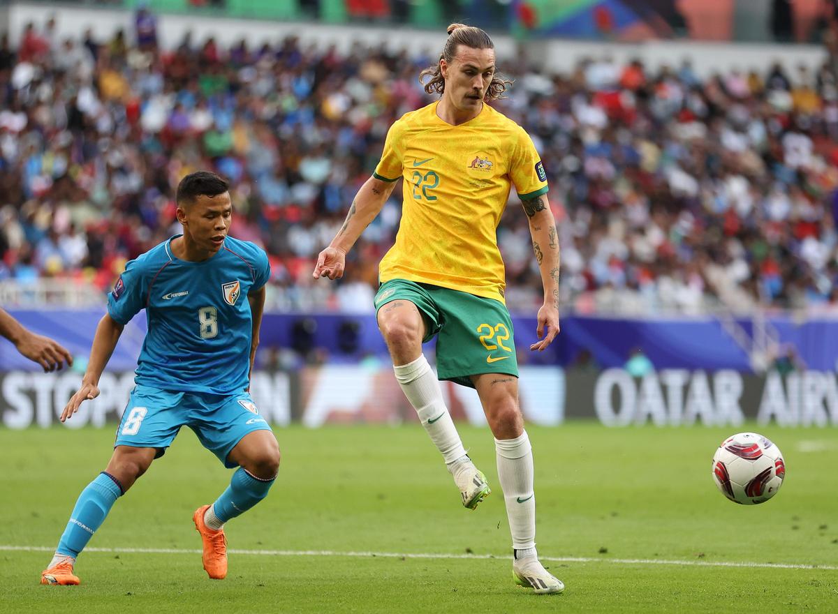 Jackson Irvine (right) has earned 80 caps for Australia and also captained the team on multiple occassions.