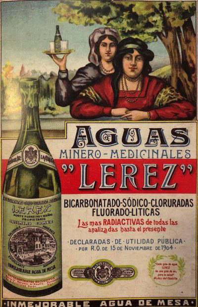 Cartel de Aguas L�rez en su �poca dorada.