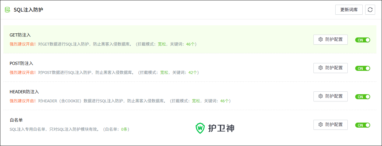 SQL注入防护模块 SQL注入防护模块