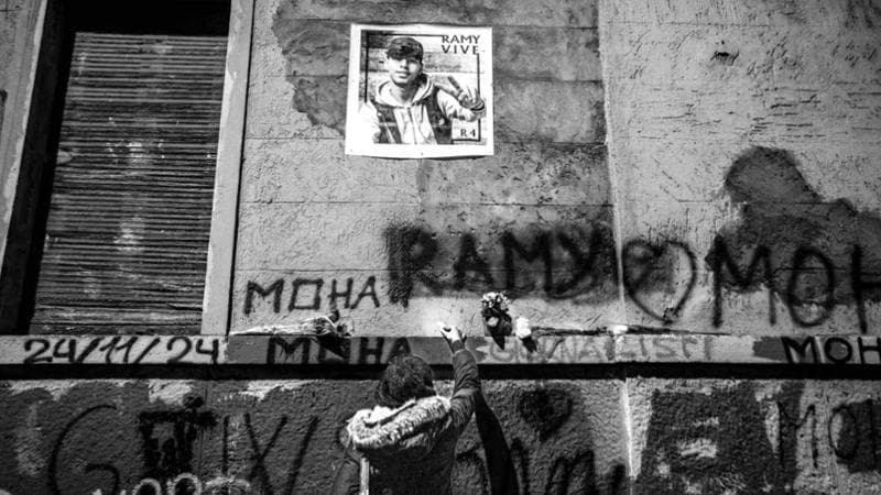 targa commemorativa per Ramy Elgaml in via dei Cinquecento. Michele CRESTANI