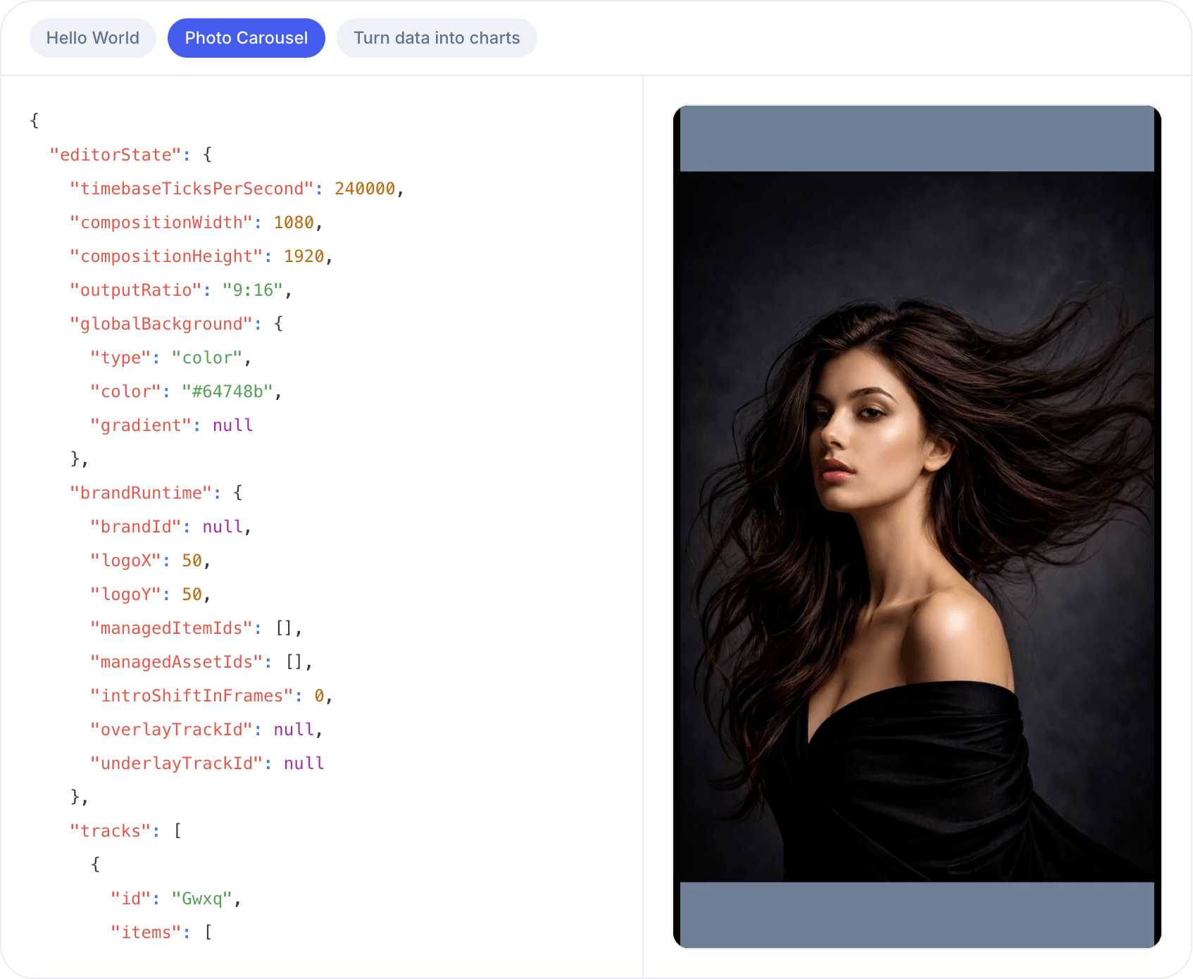 JSON to Video