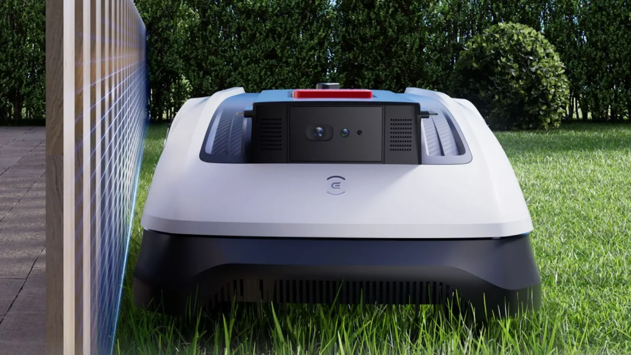 Ecovacs Goat O1000 robot lawn mower in yard