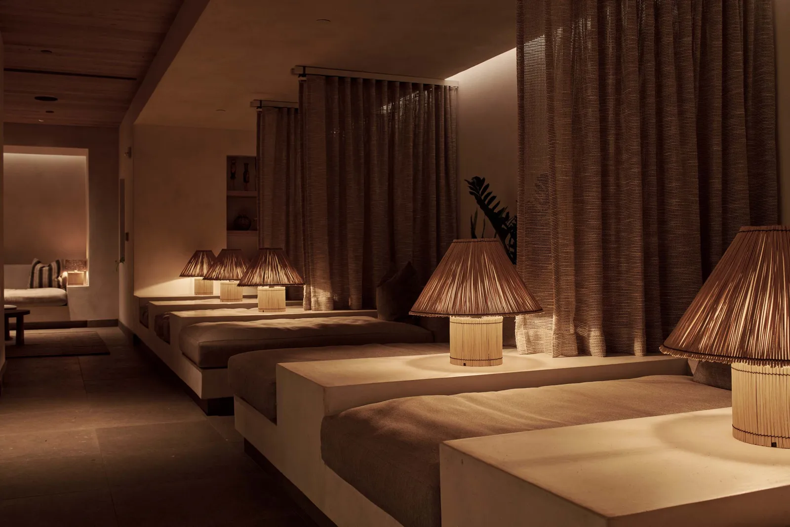 Image may contain Lamp Table Lamp Bed Furniture Indoors and Interior Design