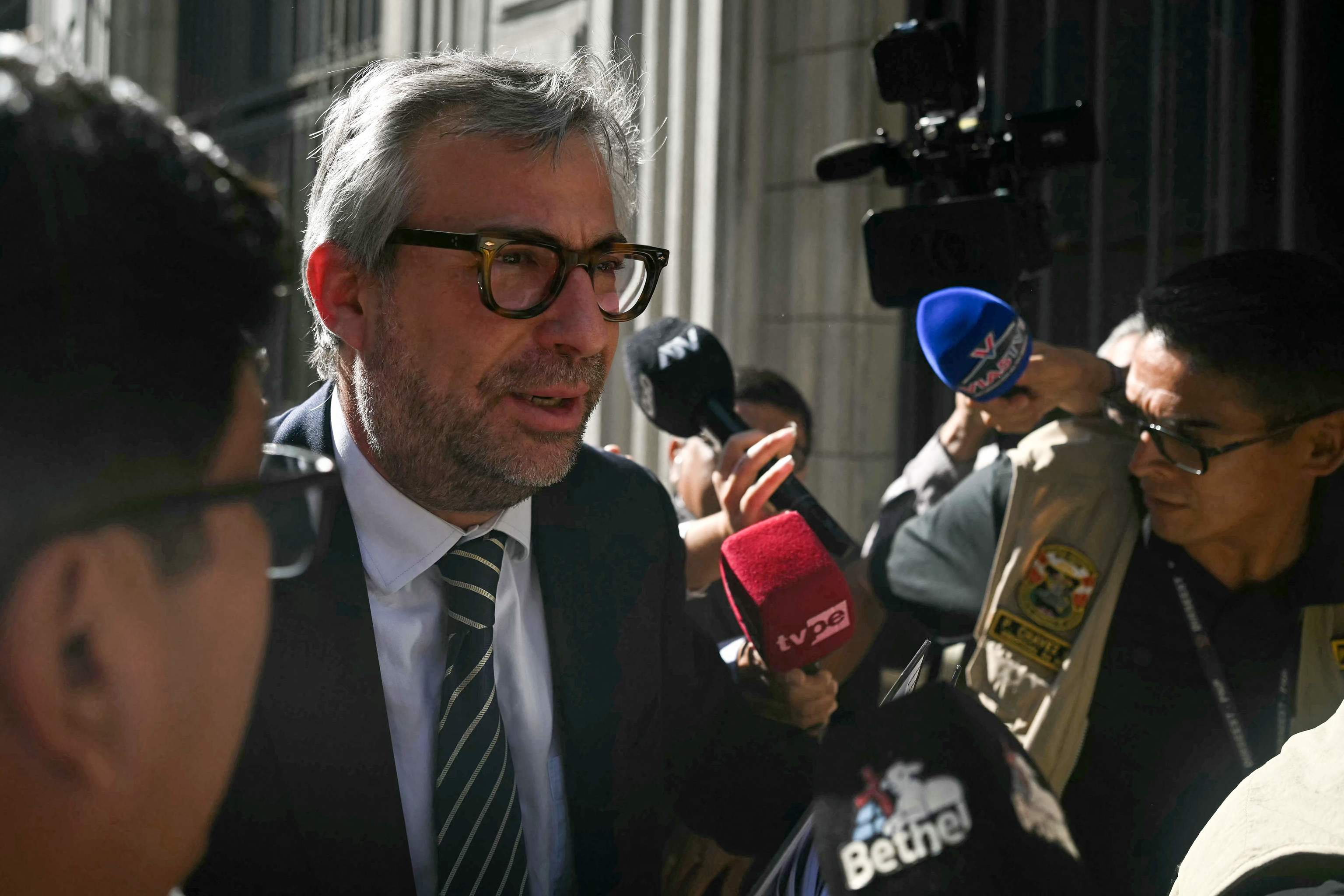Piero Corvetto llega este martes a la Fiscal�a de Lima.