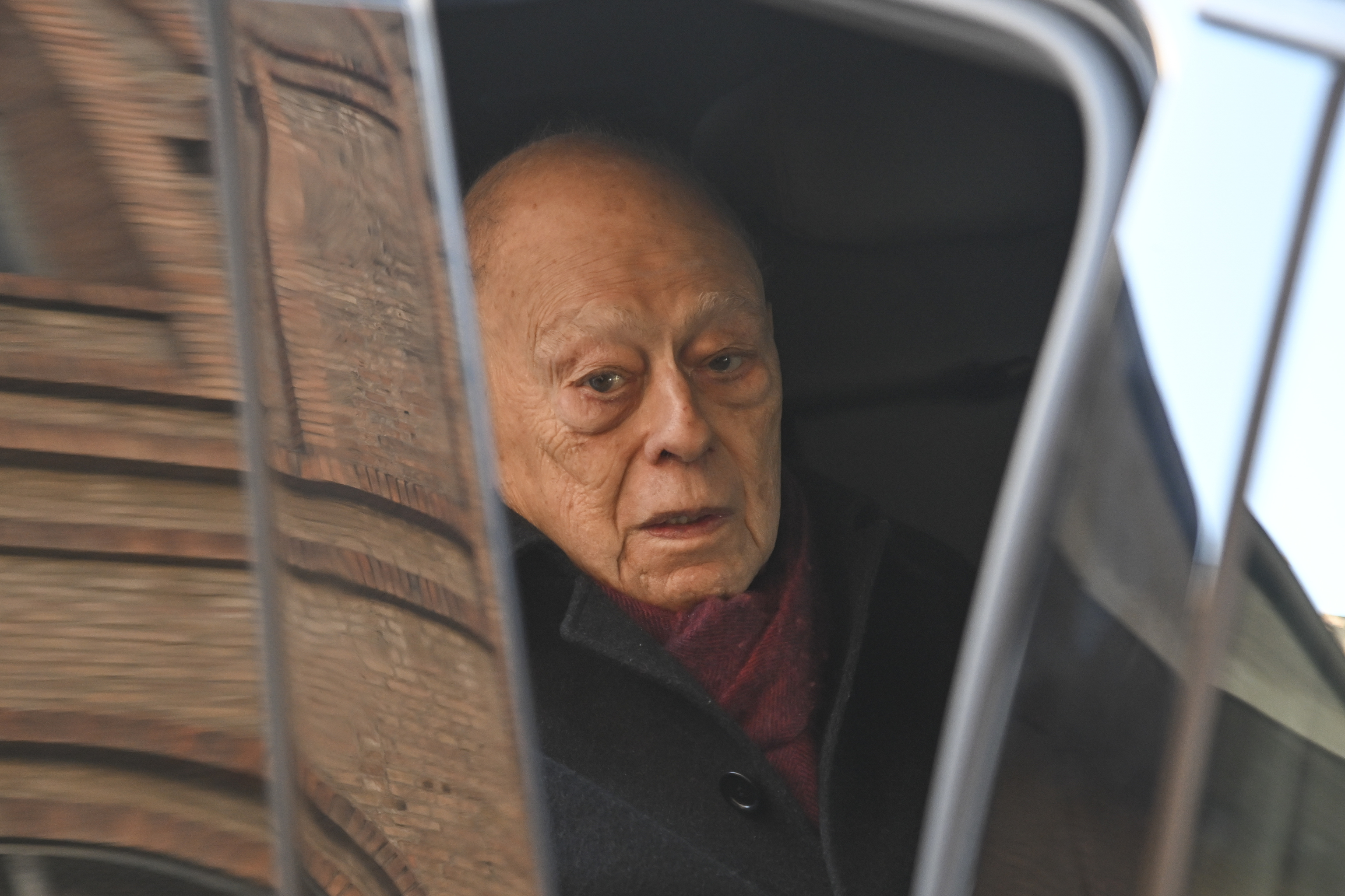 Jordi Pujol durante el funeral de Carles Vilarrubi