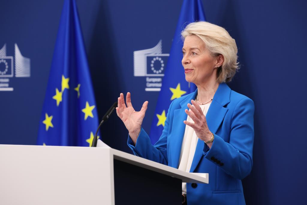 La presidente de la Comisi�n Europea Ursula von der Leyen