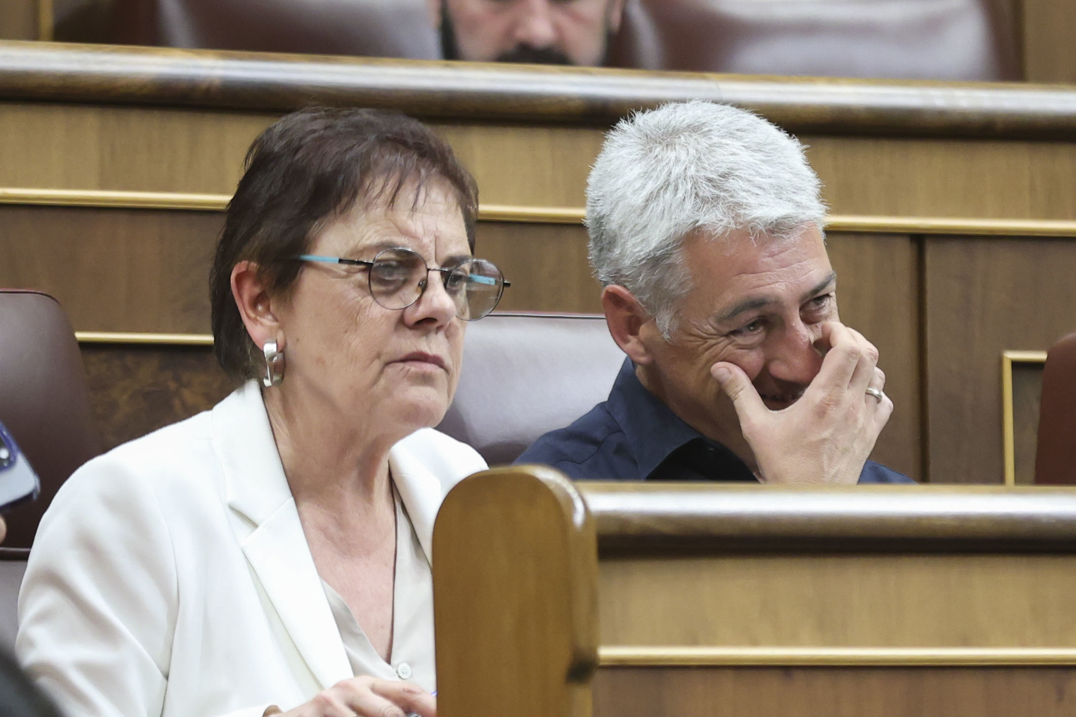 La diputada y el diputado de EH Bildu Mertxe Aizpurua y Oskar Matute.