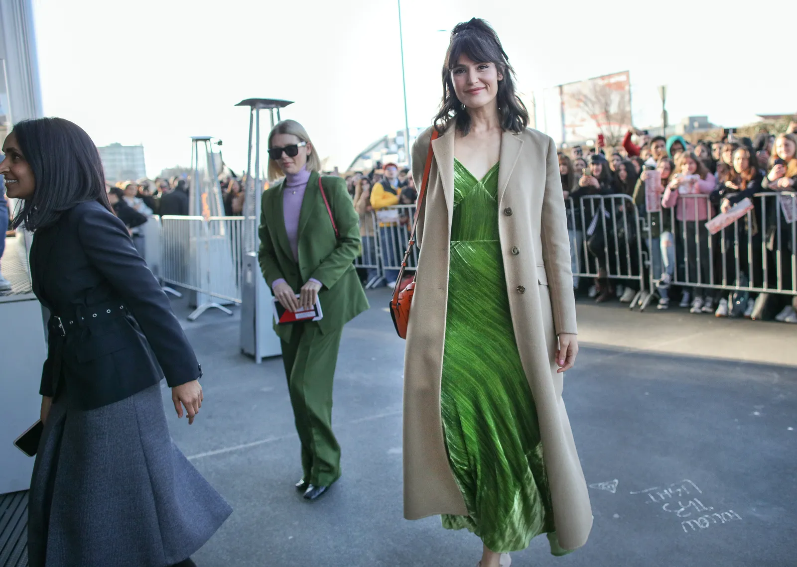 Image may contain Gemma Arterton Clothing Apparel Human Person Sunglasses Accessories Accessory Coat and Overcoat
