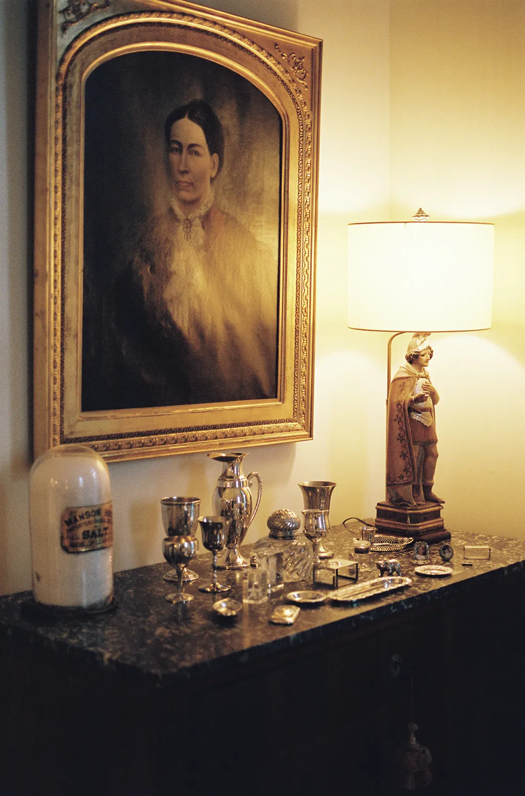 Image may contain Micaela Bastidas Puyucahua Antonio Canova Lamp Dining Table Furniture Table Adult and Person