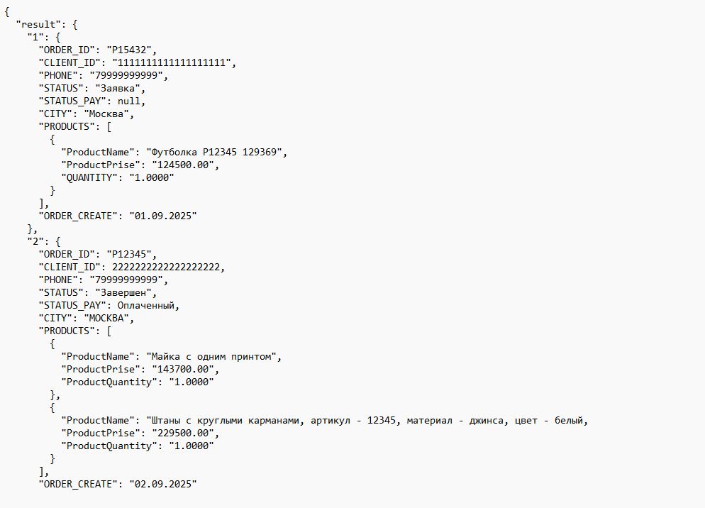 Выгрузка из JSON Выгрузка из JSON