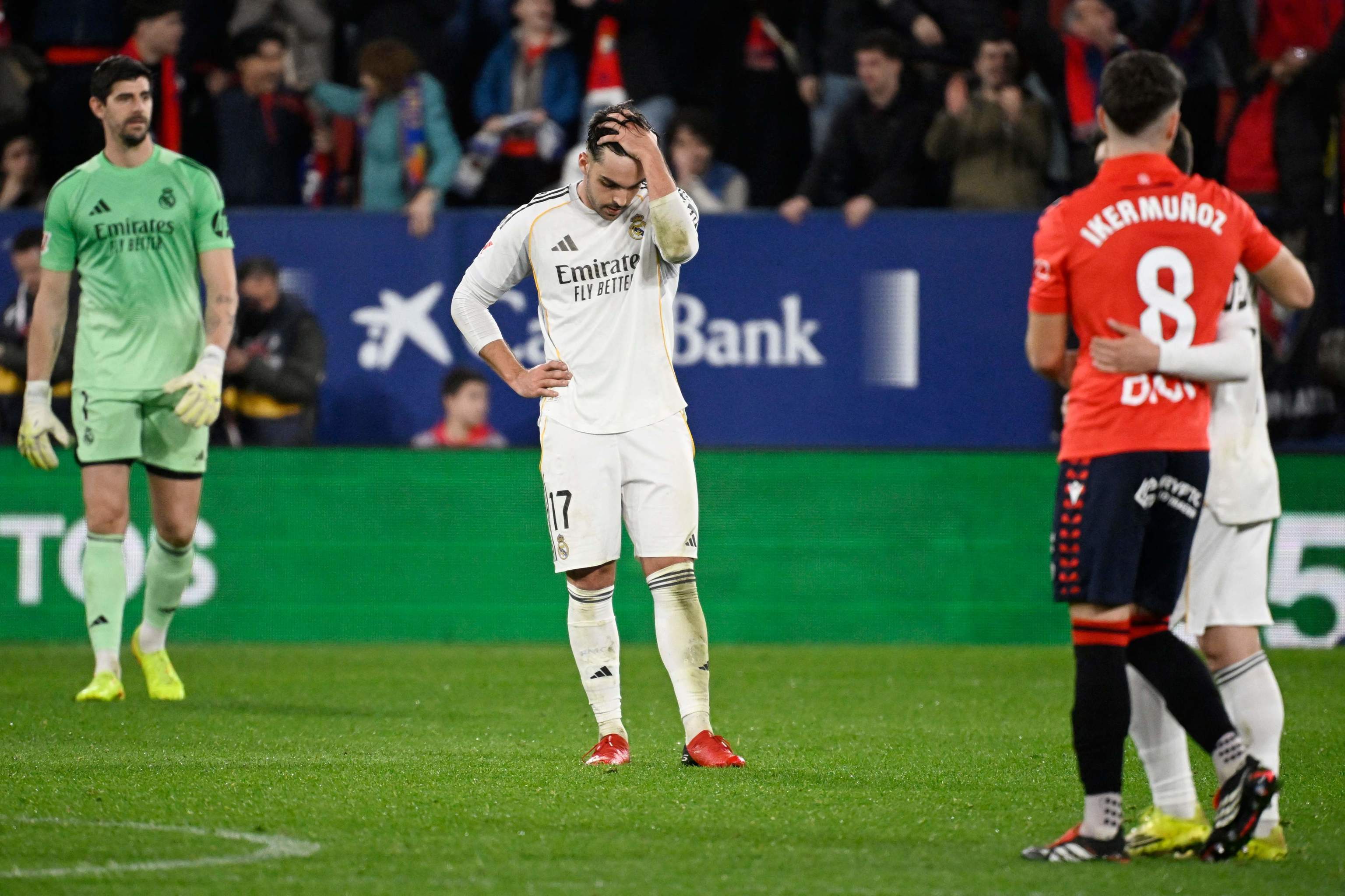 Asencio, en un partido con el Madrid.