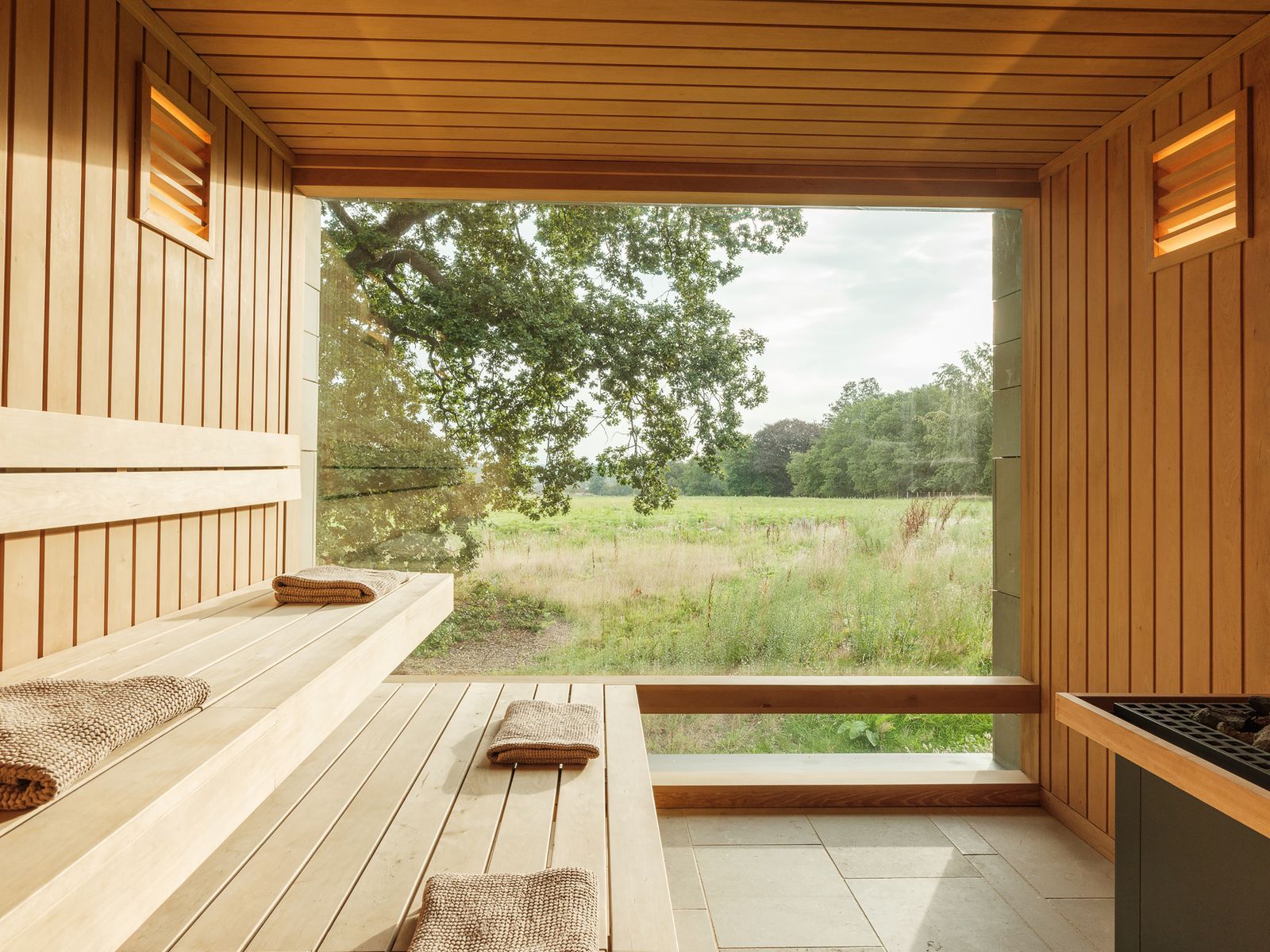 Image may contain Bed Furniture Sauna Cooktop Indoors and Kitchen