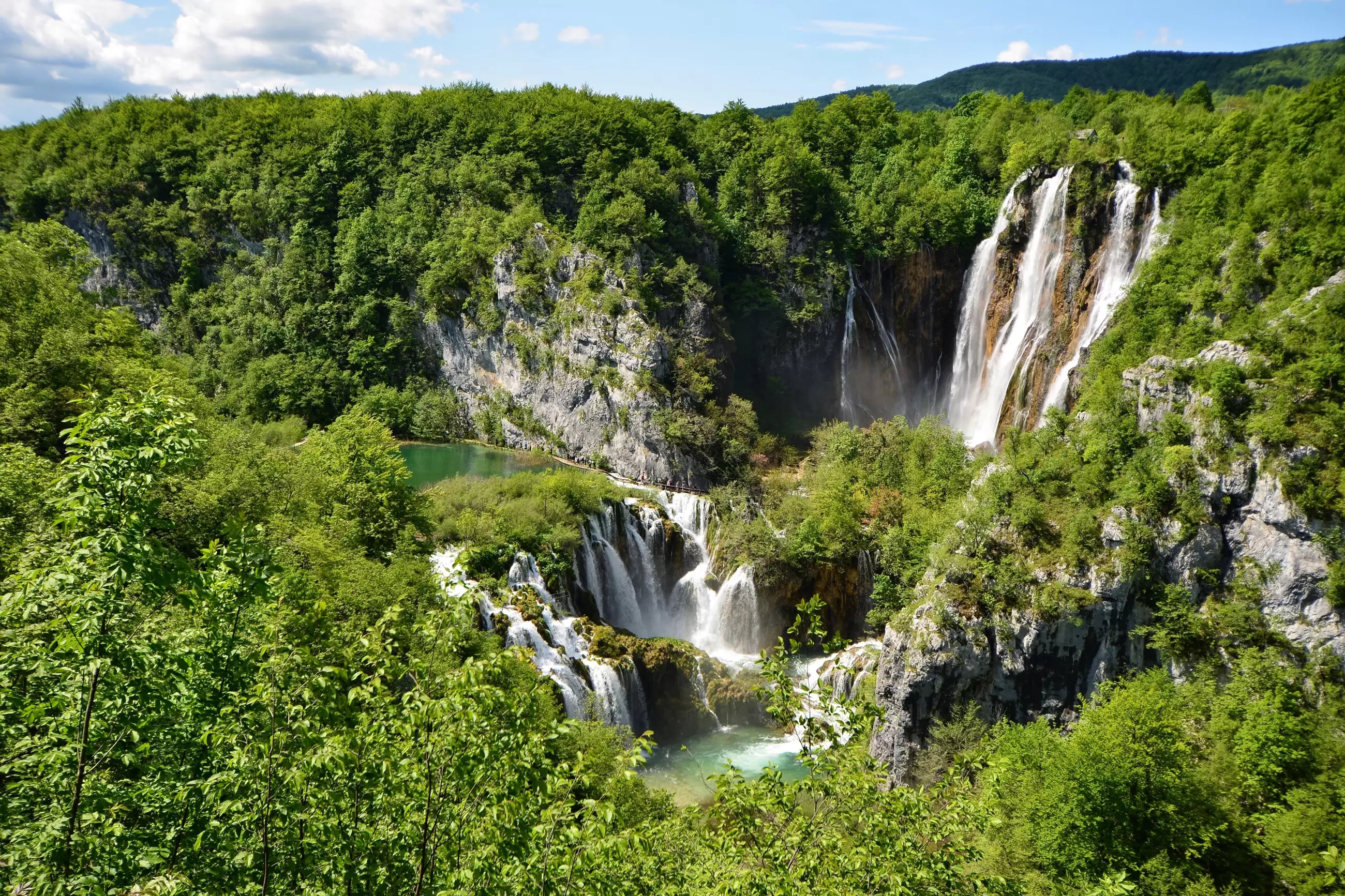 Las cascadas del parque de Plitvice, en Croacia.