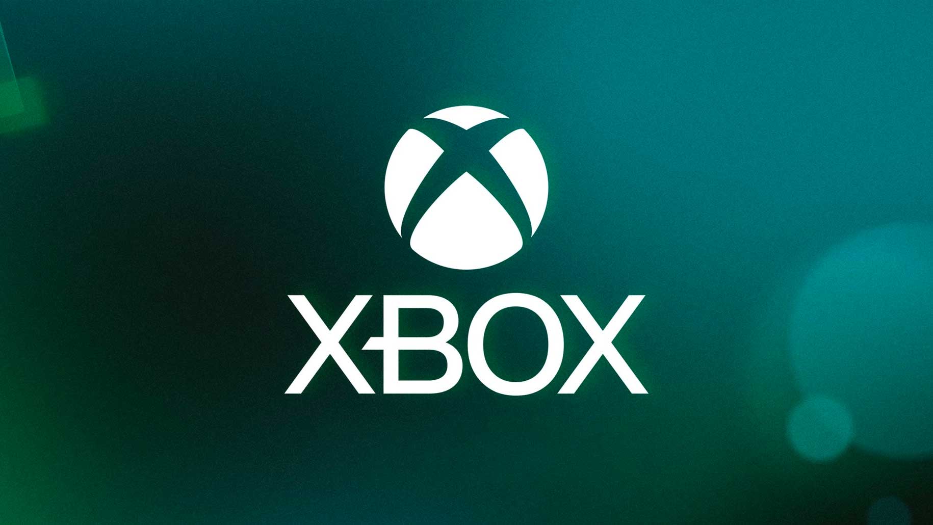 Green background with the white Xbox logo centered. Beneath it, the bold text "XBOX" is displayed. The tone is modern and sleek.