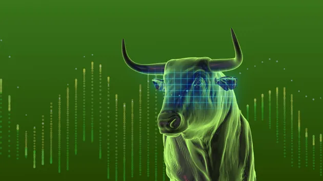 Powerful Bull Symbolizing Stock Market Growth