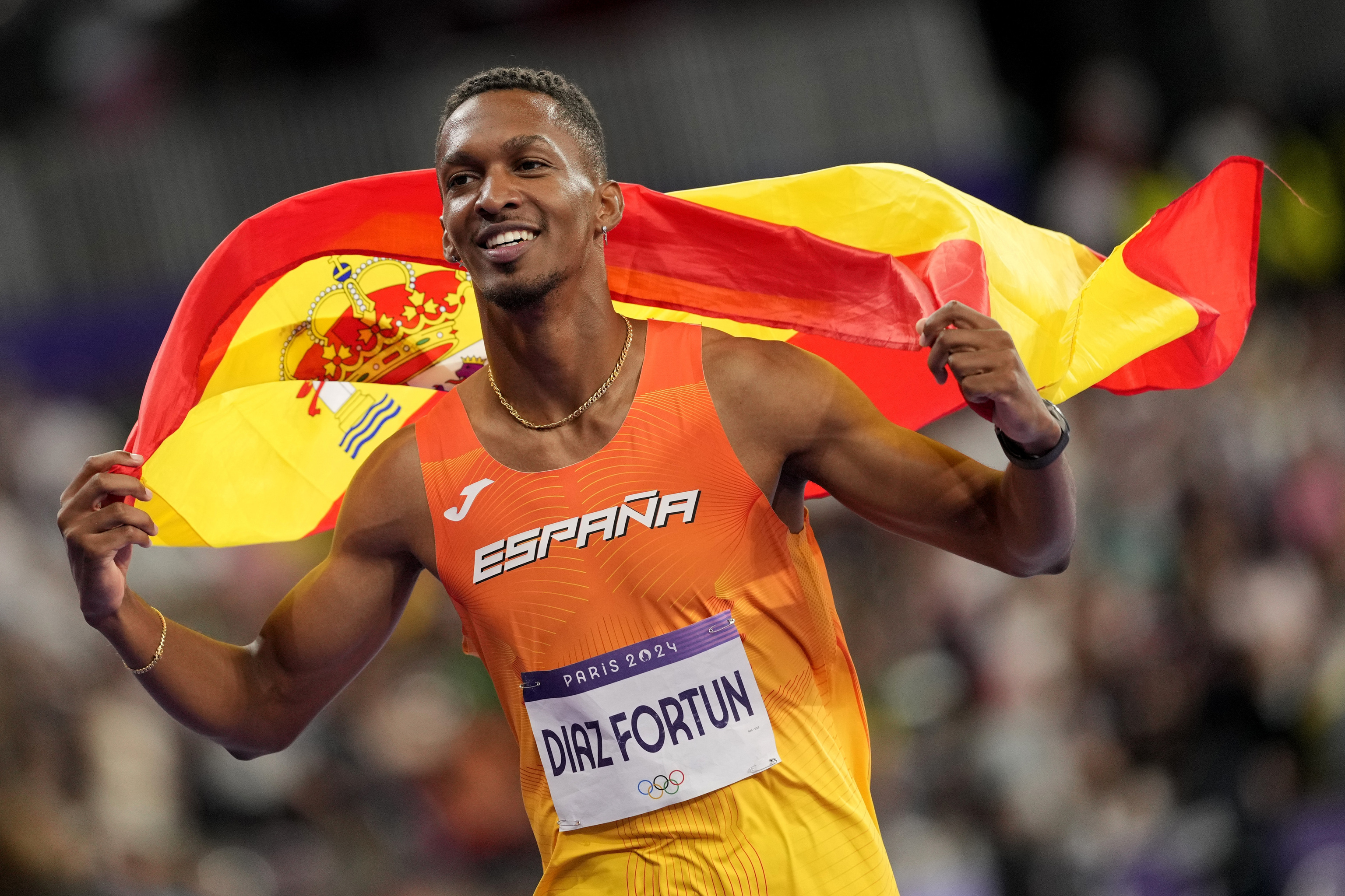 Jordan D�az, tras ganar el oro en Par�s.