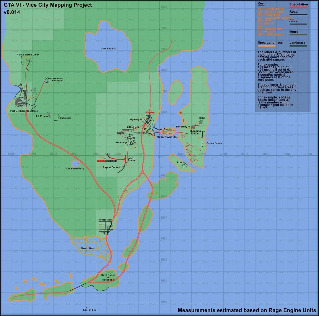 在游戏发售前先睹为快:玩家社区基于 R 星细节拼凑《GTA 6》罪恶城地图