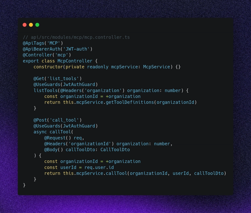 mcp tool controller