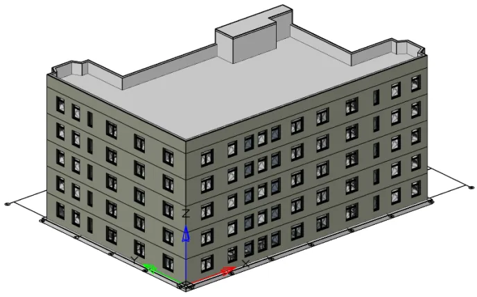 Рис. 1. Модель в nanoCAD BIM Строительство Рис. 1. Модель в nanoCAD BIM Строительство