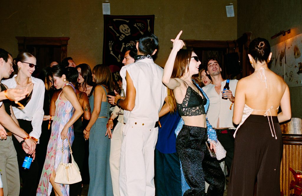 A picture of the crowd dancing at Soho House in Mexico city