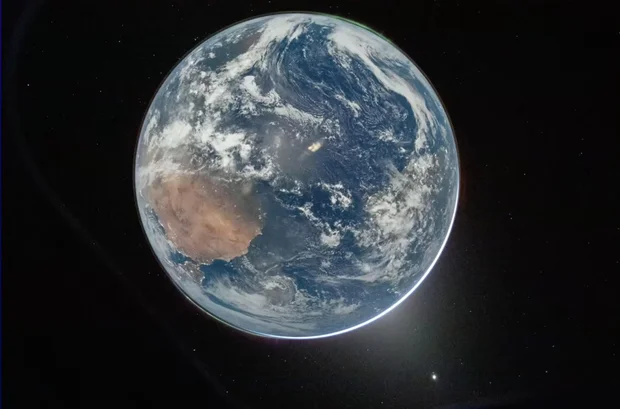 Earth seen from space on Artemis II mission 