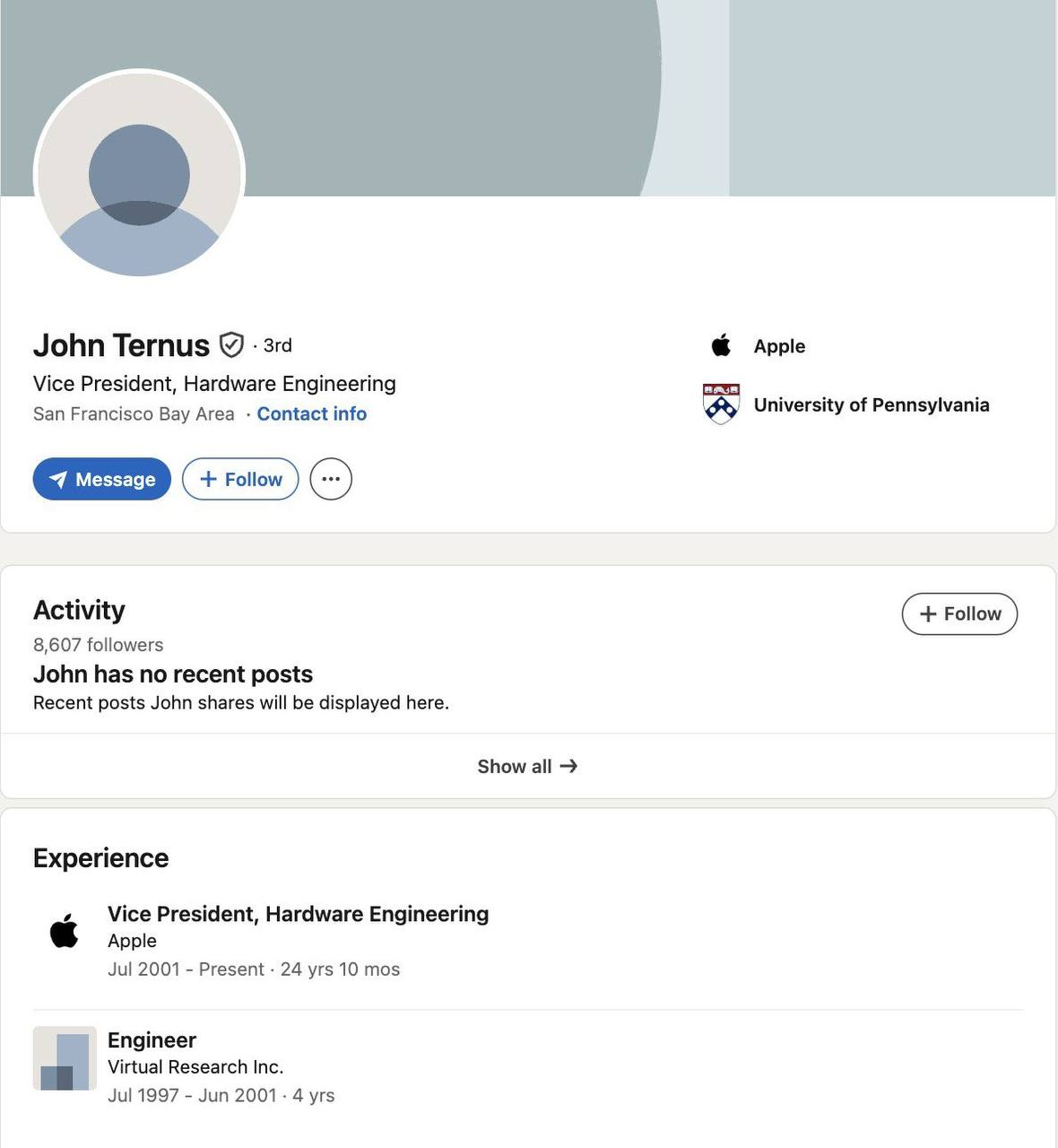 LinkedIn-профиль Тернуса. Это что же, получается, тезис «чтобы найти хорошую работу в IT, важно иметь правильно оформленный и прокачанный профиль на LinkedIn» всё это время был одной большой ложью?? LinkedIn-профиль Тернуса. Это что же, получается, тезис «чтобы найти хорошую работу в IT, важно иметь правильно оформленный и прокачанный профиль на LinkedIn» всё это время был одной большой ложью??