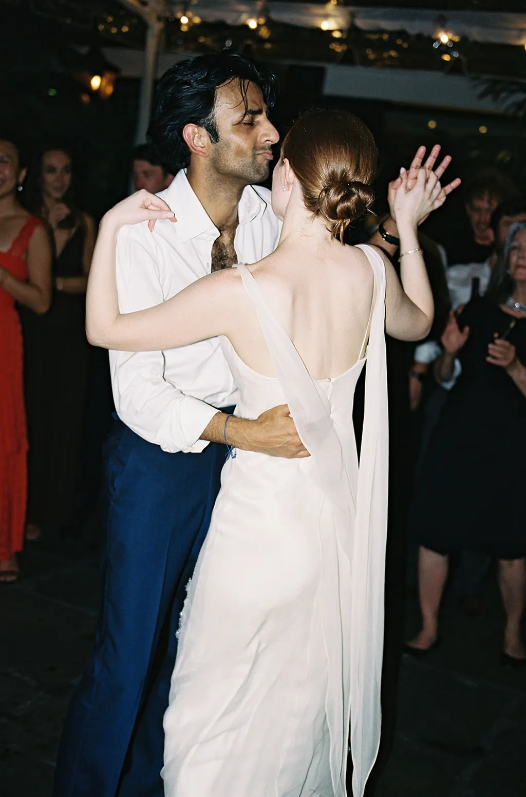 Image may contain Clothing Dress Adult Person Wedding Face Head Photography Portrait Fashion Formal Wear and Gown