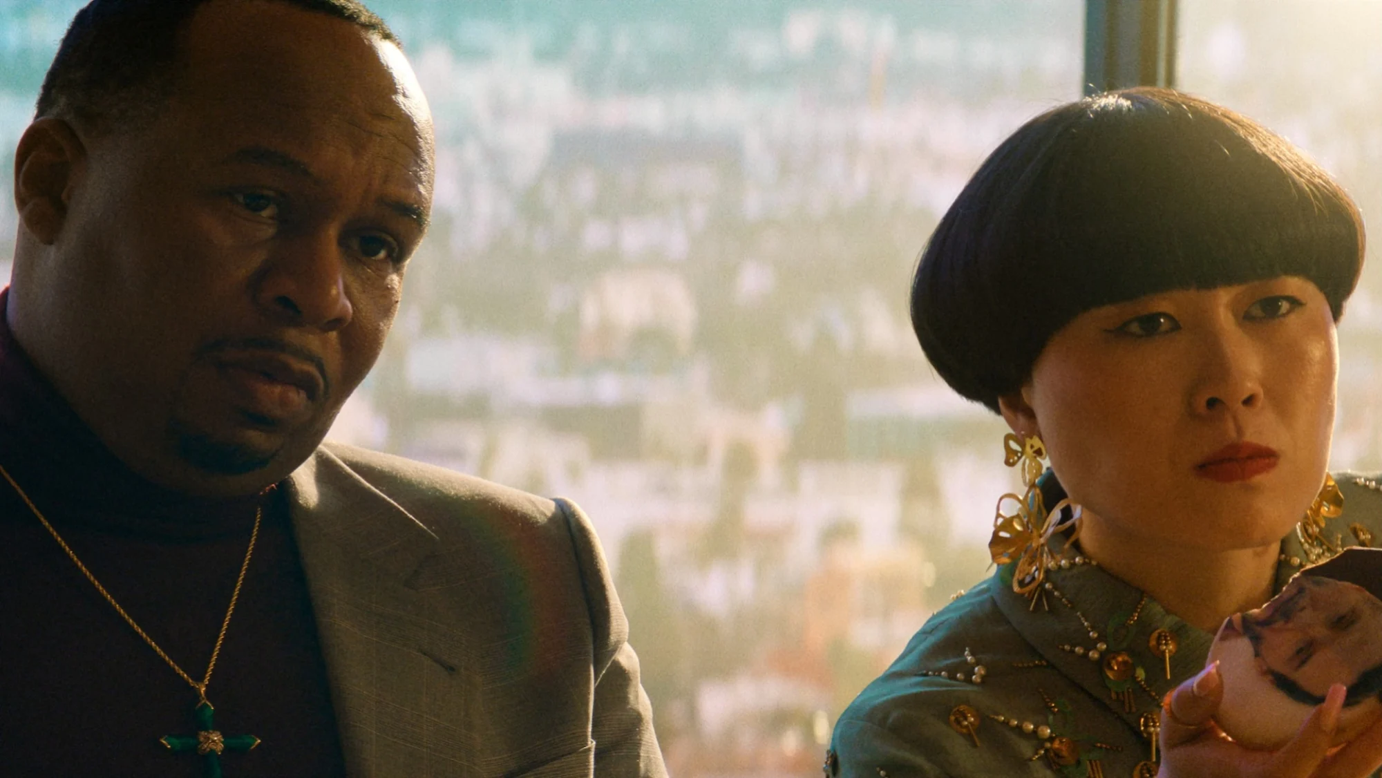 Roy Wood Jr. and Atsuko Okatsuka in "Outcome."
