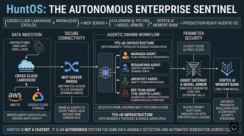 HuntOS: The Autonomous Enterprise Sentinel. Building the First Production-Grade Agentic Swarm on the Next '26 Stack