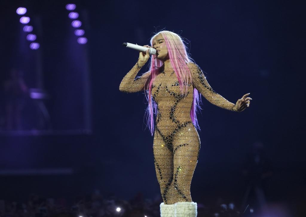 Karol�G durante un concierto en Madrid en julio de 2024.