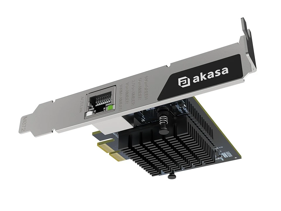 Akasa 推出单电口万兆有线网卡 AK-PCCE10-01,PCIe Gen3 ×2 接口