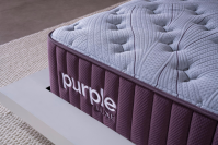 Purple mattress close up
