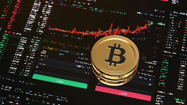 Abstract Bitcoin Cryptocurrency concept