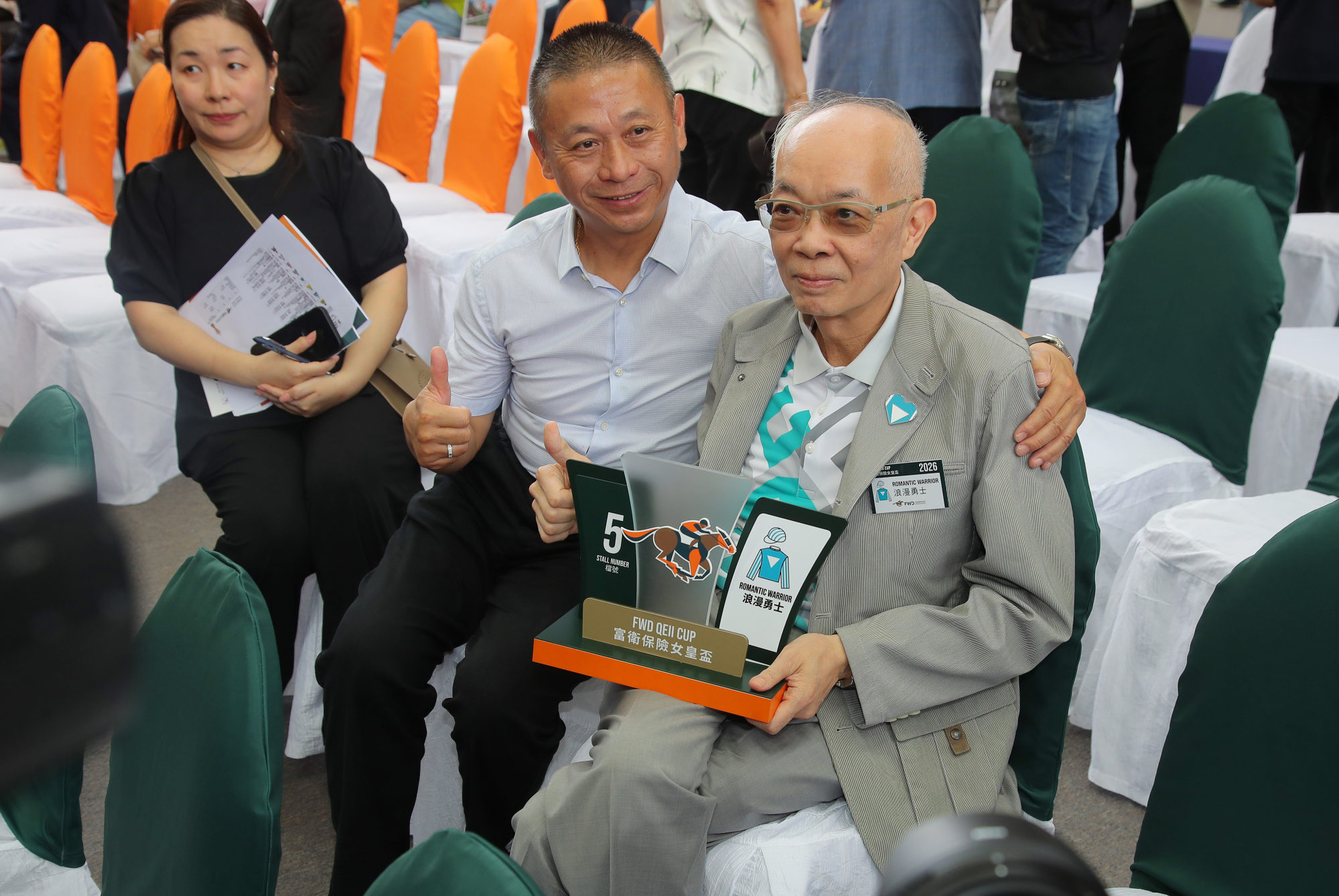 Trainer Danny Shum and owner Peter Lau at Thursday’s barrier draw. Trainer Danny Shum and owner Peter Lau at Thursday’s barrier draw.