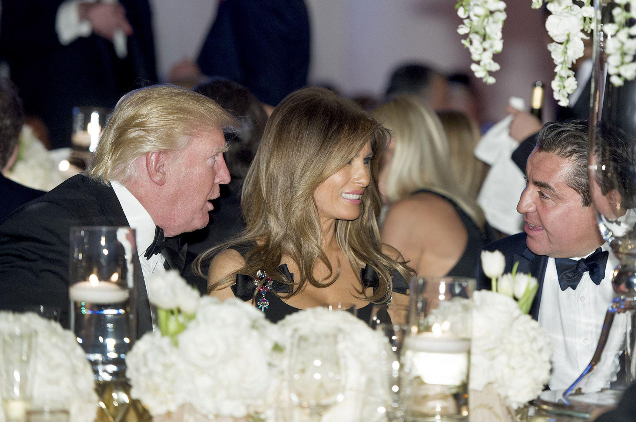 Donald Trump, Melania y su amigo Zampolli
