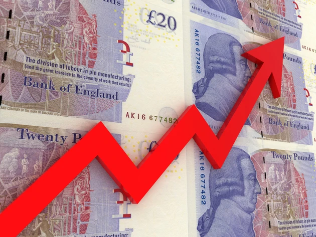 UK British pound money business finance economic growth chart graph