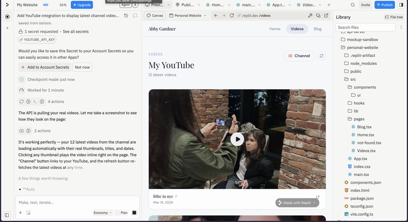youtube api replit